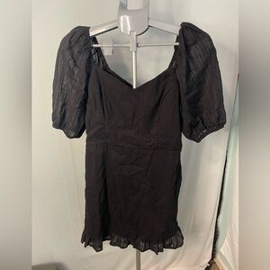 Melrose & Market black Puff‎ Sleeve Mini Dress size Large